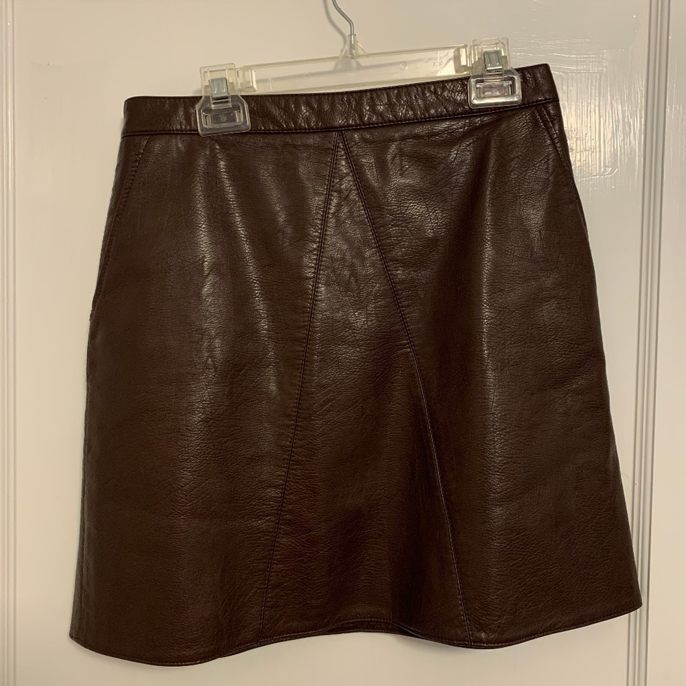 Zara faux leather mini skirt